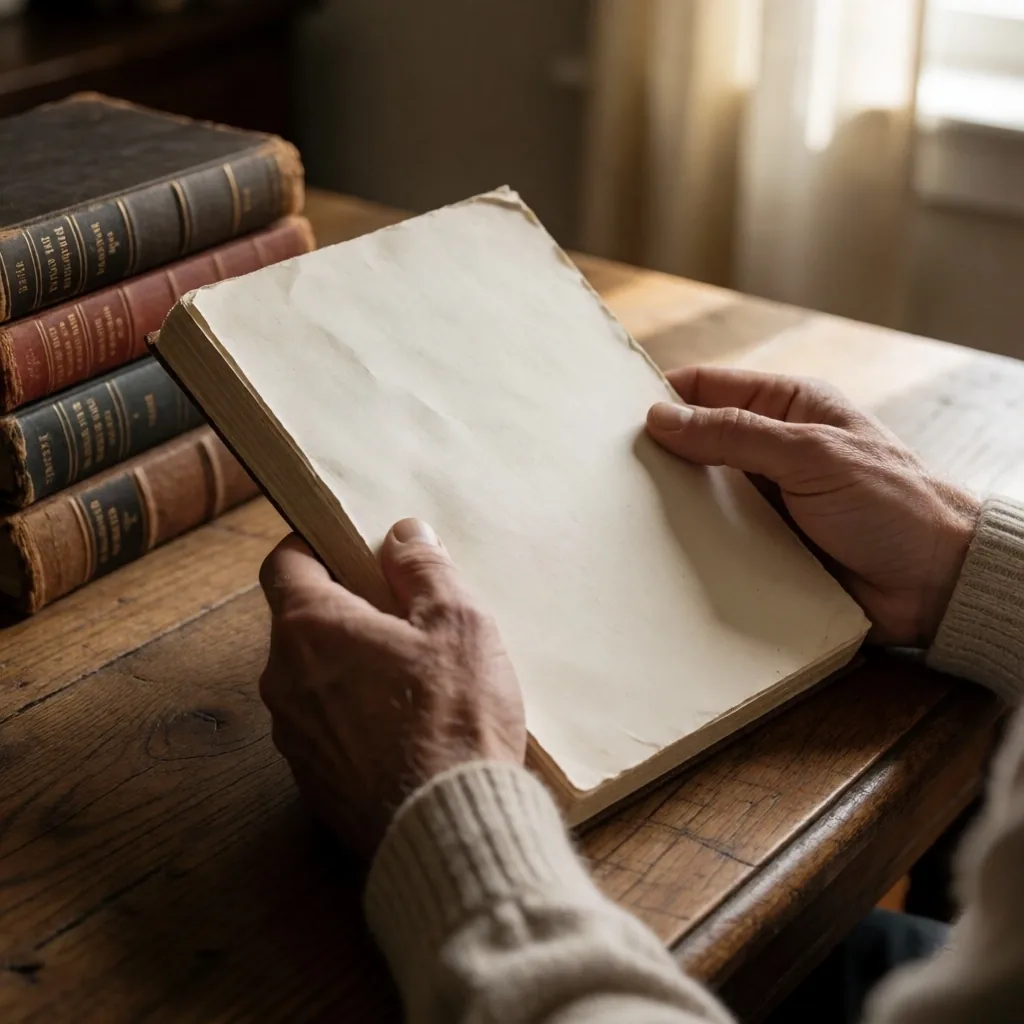 Manos revisando documentos y libros de referencia sobre un escritorio de madera